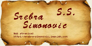 Srebra Simonović vizit kartica